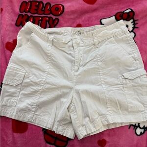 St. John's Bay Women's White Cargo Shorts